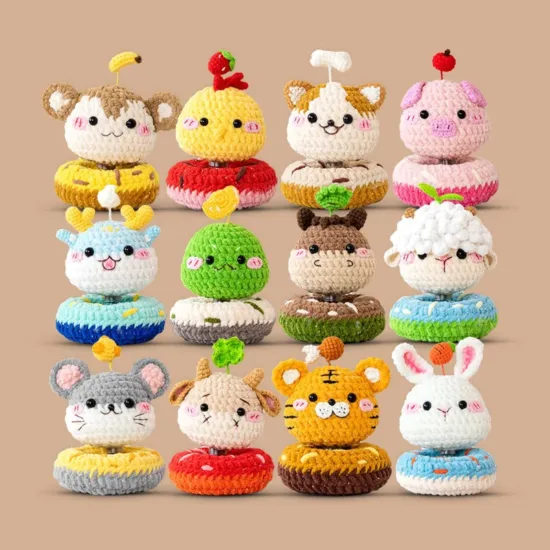 Donut Swing Crochet Kit – 12 Chinese Zodiac Animals