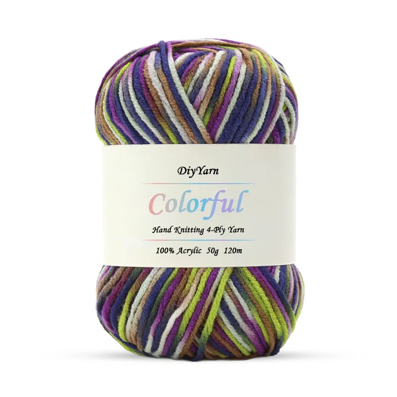4-Ply Colorful Hand-Knitting Yarn - Image 2