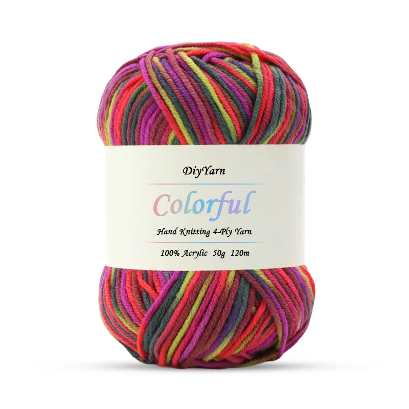 4-Ply Colorful Hand-Knitting Yarn - Image 3