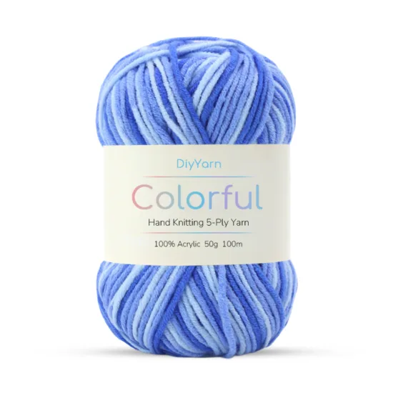 5-Ply Variegated Hand-Knitting Yarn